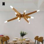 Lustre Led Branches Bois Design Luminaire Chambre