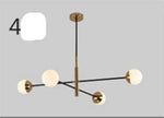 Lustre Led Branches Boules Verre Designer 4 Luminaire Chambre