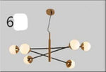 Lustre Led Branches Boules Verre Designer 6 Luminaire Chambre