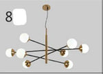 Lustre Led Branches Boules Verre Designer 8 Luminaire Chambre