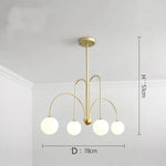 Lustre Led Branches Dorées Design 4 Lampes - Doré Luminaire Chambre