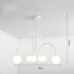 Lustre Led Branches Dorées Design 6 Lampes - Blanc Luminaire Chambre