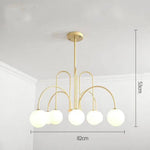 Lustre Led Branches Dorées Design 8 Lampes - Doré Luminaire Chambre