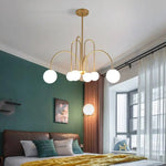 Lustre Led Branches Dorées Design Luminaire Chambre