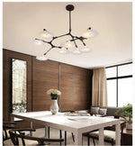 Lustre Led Branches Dorées Ou Noires Luminaire Chambre