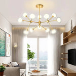 Lustre Led Branches Verre Design Luminaire Chambre