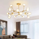 Lustre Led Branches Verre Design Luminaire Chambre