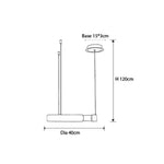 Lustre Led Circulaire Minimaliste Meryl 40Cm / Blanc Chaude Luminaire Doré
