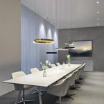 Lustre Led Circulaire Minimaliste Meryl Luminaire Doré