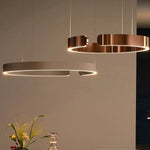 Lustre Led Circulaire Minimaliste Meryl Luminaire Doré