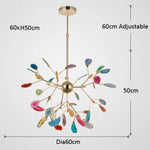 Lustre Led Cristal Sariya Moderne Coloré - 60 X 50Cm / Chaude Luminaire Chambre