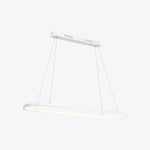 Lustre Led Design Arrondi Aluminium Blanc / 70X21Cm Chaude Luminaire Chambre