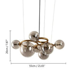 Lustre Led Design Boules Verre Luminaire Chambre