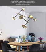 Lustre Led Design Branches Dorées Modernes Luminaire Doré