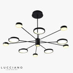 Lustre Led Design Créatif Noir Luminaire Chambre