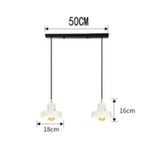 Lustre Led Design Marbre Luxia 2 Lampes - L50 Cm / Chaude Luminaire Chambre