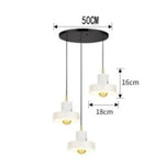 Lustre Led Design Marbre Luxia 3 Lampes - D50 Cm / Chaude Luminaire Chambre