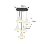 Lustre Led Design Marbre Luxia 5 Lampes - D60 Cm / Chaude Luminaire Chambre