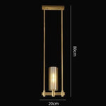 Lustre Led Design Métal Doré 20 X 8 80Cm Luminaire Chambre