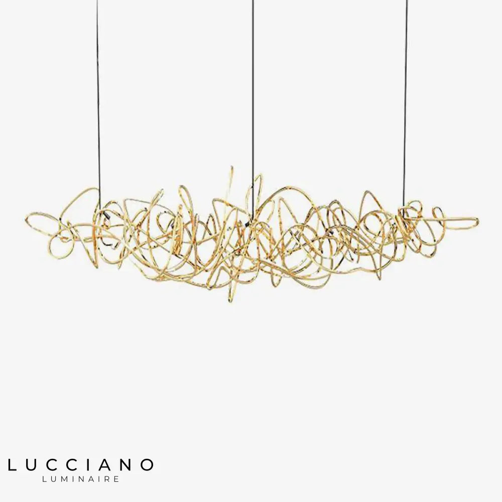 Lustre Led Design Moderne Luxe 95Cm / Doré Naturelle Luminaire Chambre