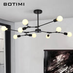 Lustre Led Design Noir Branches Luminaire Chambre