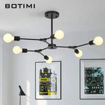 Lustre Led Design Noir Branches Luminaire Chambre