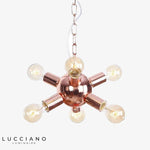 Lustre Led Design Rose Gold Fly 6 Lampes Luminaire Chambre