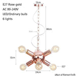 Lustre Led Design Rose Gold Fly Luminaire Chambre