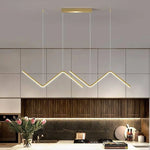 Lustre Led Design Triangles Métal Luminaire Doré