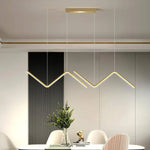 Lustre Led Design Triangles Métal Luminaire Doré