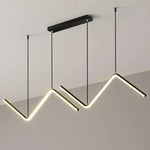 Lustre Led Design Triangles Métal Noir / Froide Luminaire Doré