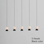 Lustre Led Design Verre Doré 5 Lampes - Noir Luminaire Chambre