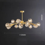 Lustre Led Diamant Moderne Blair 15 Ampoules Luminaire Chambre