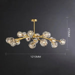 Lustre Led Diamant Moderne Blair 18 Ampoules Luminaire Chambre