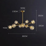 Lustre Led Diamant Moderne Blair 9 Ampoules Luminaire Chambre