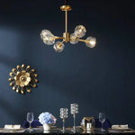 Lustre Led Doré Boule Cristal Design Luminaire