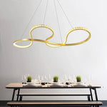 Lustre Led Doré Cristal Design. Luminaire