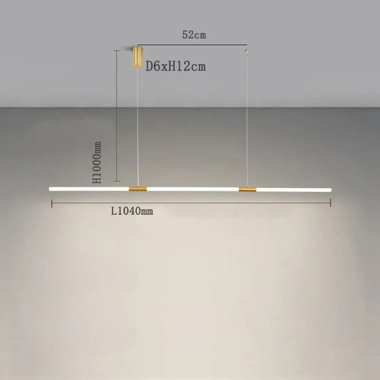 Lustre Led Doré Minimaliste Nevy 104 Cm / Naturelle Luminaire