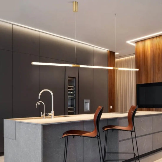 Lustre Led Doré Minimaliste Nevy Luminaire