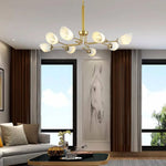 Lustre Led Doré Moderne Living Luminaire Chambre