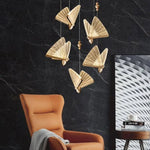 Lustre Led En Verre Butterfly Luminaire Chambre