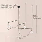 Lustre Led Globe En Verre Moderne 3 Lampes / Chaude Luminaire Chambre