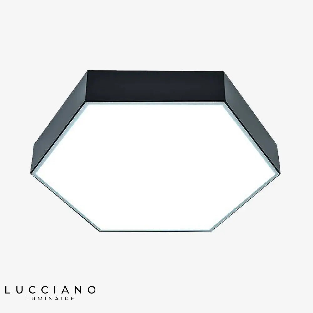 Lustre Led Hexagonal Noir Luminaire Chambre