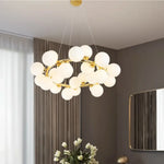 Lustre Led Métal Boules En Verre Luminaire Chambre