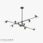 Lustre Led Métal Caeli Spots Rotatifs Luminaire Chambre