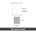 Lustre Led Métallique Réglable Lucian Luminaire Chambre