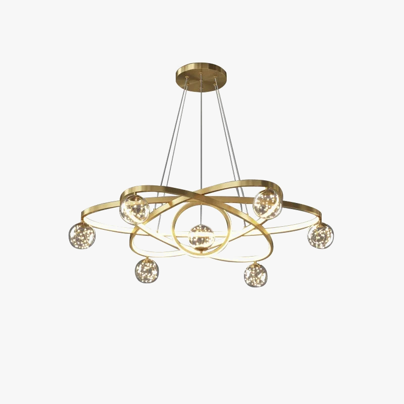 lustre led minimaliste en fil de fer pour décoration intérieure