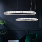 Lustre Led Modèle Bague Cristalline Luminaire Chambre