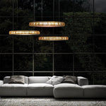 Lustre Led Modèle Bague Cristalline Luminaire Chambre