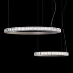 Lustre Led Modèle Bague Cristalline Luminaire Chambre